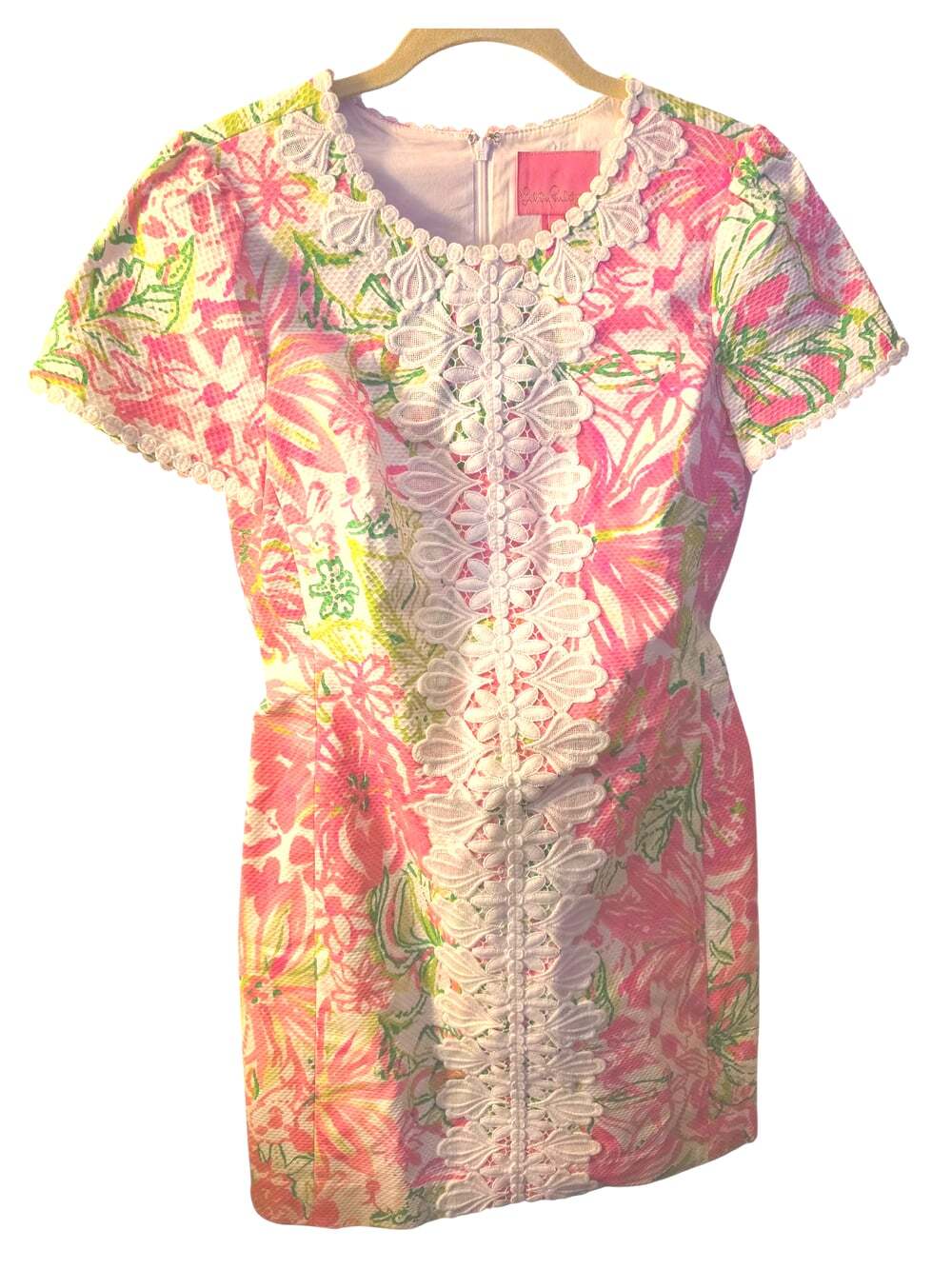NWOT Lilly Pulitzer Koala Me Maybe Womens Pink White Dress Sz 4